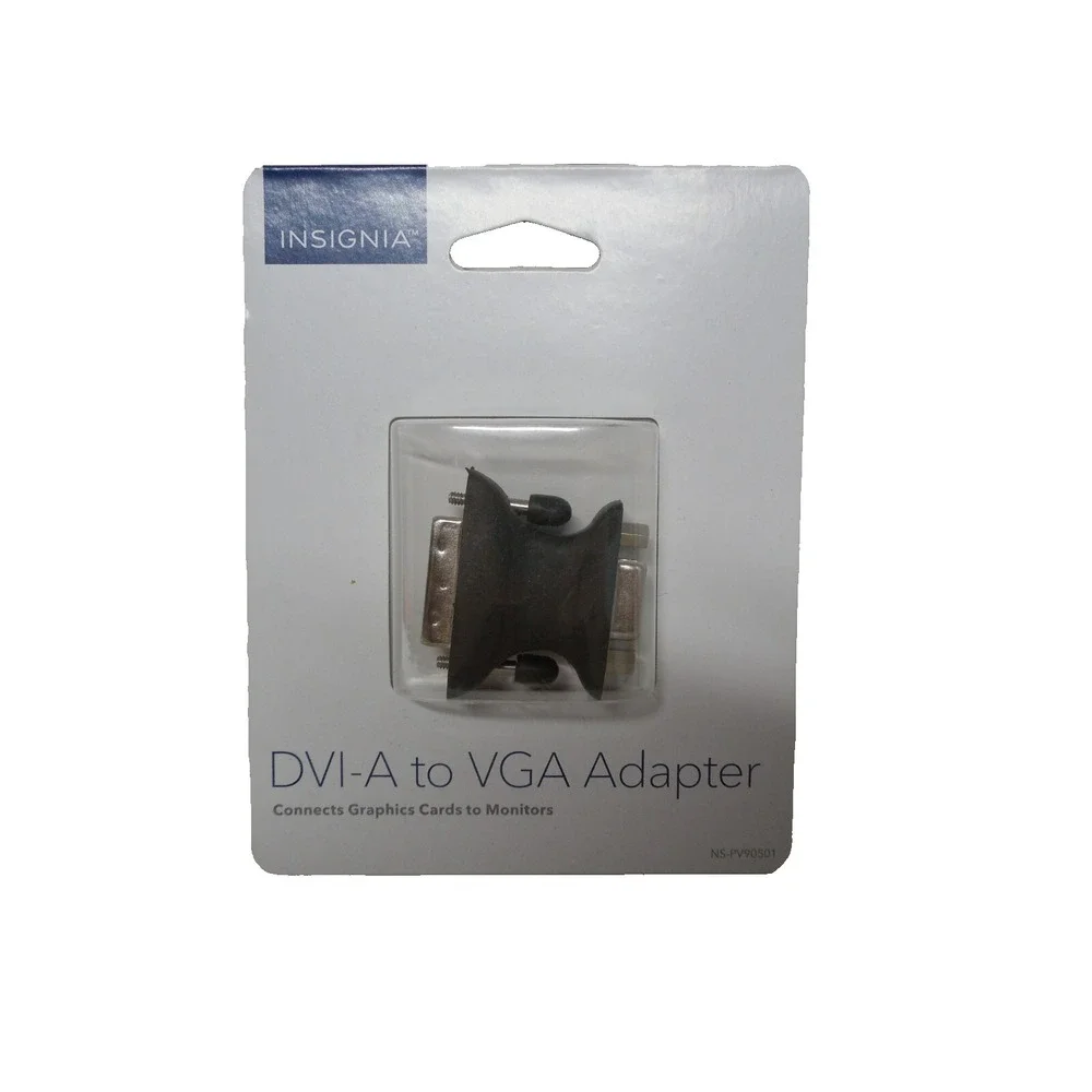 Insignia DVI-A To VGA Adapter Connects Graphics Cards to Monitors